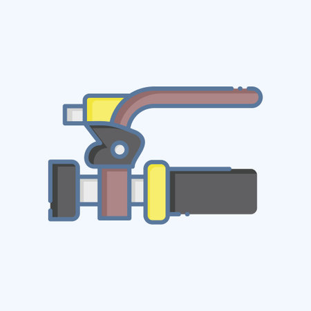 Icon Brake related to Bicycle symbol. doodle style. simple design editable. simple illustrationのイラスト素材