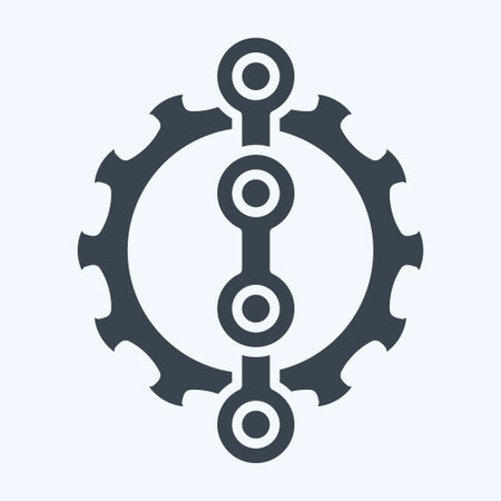 Icon Chain related to Bicycle symbol. glyph style. simple design editable. simple illustrationのイラスト素材