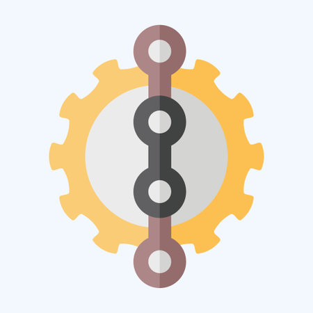 Icon Chain related to Bicycle symbol. flat style. simple design editable. simple illustrationのイラスト素材