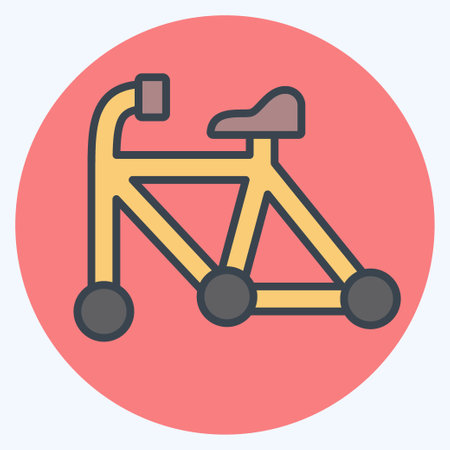 Icon Frame related to Bicycle symbol. color mate style. simple design editable. simple illustrationのイラスト素材