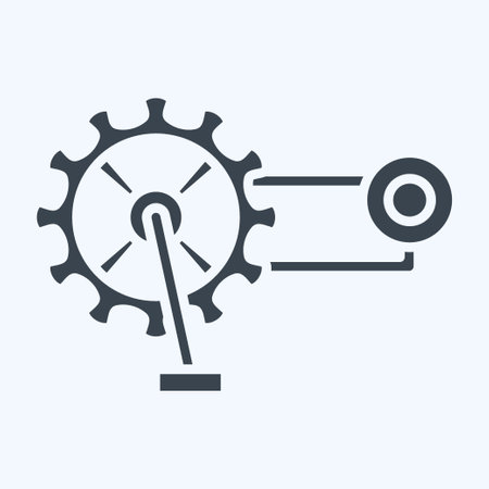 Icon Gear related to Bicycle symbol. glyph style. simple design editable. simple illustrationのイラスト素材