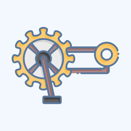 Icon Gear related to Bicycle symbol. doodle style. simple design editable. simple illustrationのイラスト素材
