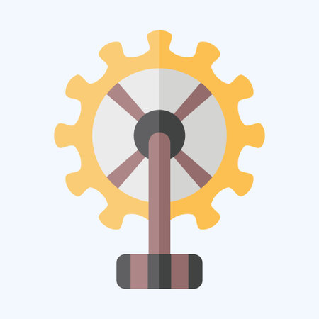 Icon Gear Wheel related to Bicycle symbol. flat style. simple design editable. simple illustrationのイラスト素材