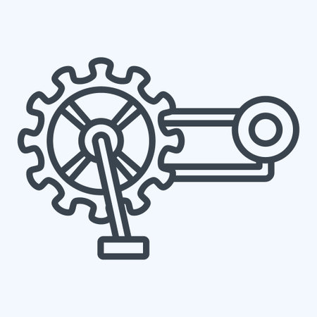 Icon Gear related to Bicycle symbol. line style. simple design editable. simple illustrationのイラスト素材