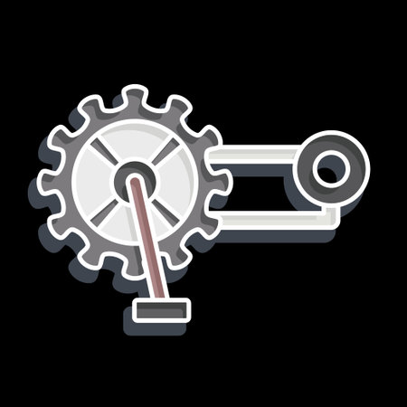 Icon Gear related to Bicycle symbol. glossy style. simple design editable. simple illustrationのイラスト素材