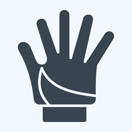 Icon Glove related to Bicycle symbol. glyph style. simple design editable. simple illustrationのイラスト素材