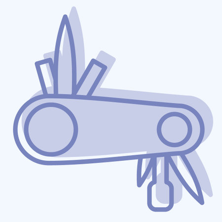 Icon Multitool related to Bicycle symbol. two tone style. simple design editable. simple illustrationのイラスト素材