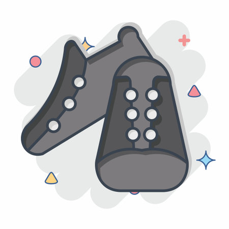 Icon Shoes related to Bicycle symbol. comic style. simple design editable. simple illustrationのイラスト素材