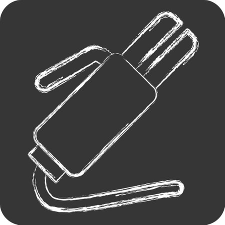 Icon Electrode Holder 2. related to Welder Equipment symbol. chalk Style. simple design editable. simple illustrationのイラスト素材