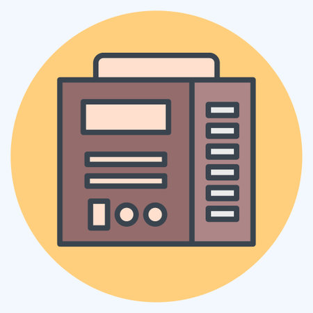 Icon Welding Machine. related to Welder Equipment symbol. color mate style. simple design editable. simple illustrationのイラスト素材