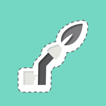 Sticker line cut Gas Welding. related to Welder Equipment symbol. simple design editable. simple illustrationのイラスト素材