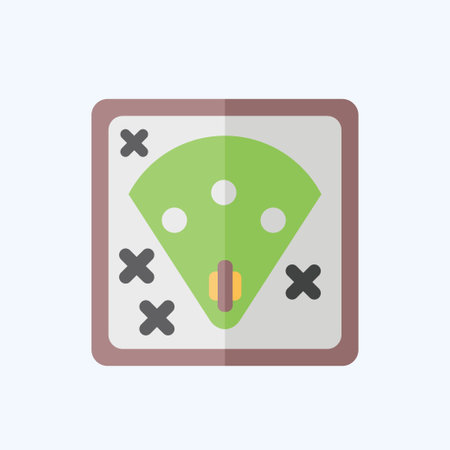 Icon Baseball Tactic. related to Baseball symbol. flat style. simple design editable. simple illustrationのイラスト素材