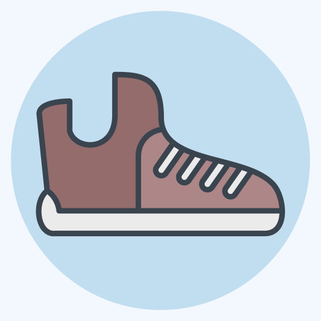 Icon Cleats. related to Baseball symbol. color mate style. simple design editable. simple illustrationのイラスト素材