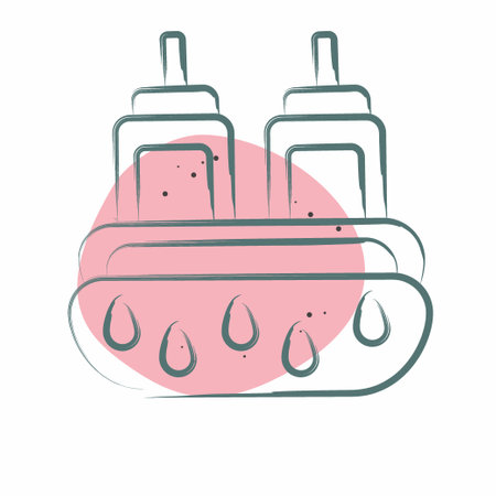Icon Hot Dog. related to Baseball symbol. Color Spot Style. simple design editable. simple illustrationのイラスト素材