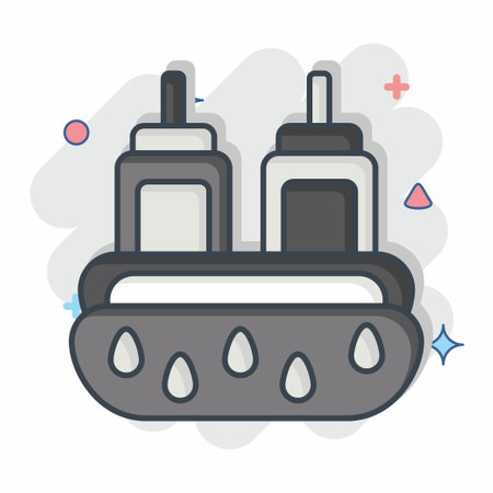 Icon Hot Dog. related to Baseball symbol. comic style. simple design editable. simple illustrationのイラスト素材