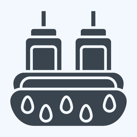 Icon Hot Dog. related to Baseball symbol. glyph style. simple design editable. simple illustrationのイラスト素材