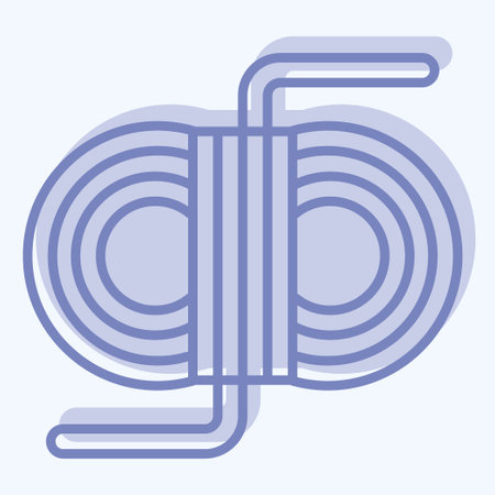 Icon Replacement Laces. related to Baseball symbol. two tone style. simple design editable. simple illustrationのイラスト素材