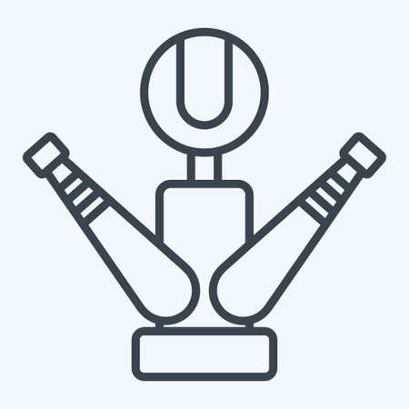 Icon Trophy. related to Baseball symbol. line style. simple design editable. simple illustrationのイラスト素材