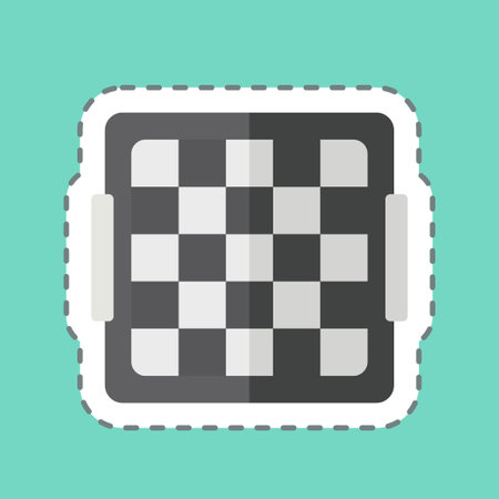 Sticker line cut Baseball Rebound Net. related to Baseball symbol. simple design editable. simple illustrationのイラスト素材