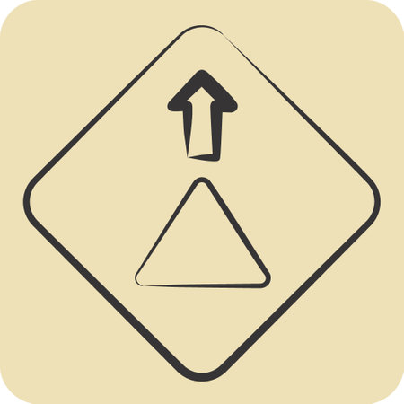 Icon Give Way. related to Road Sign symbol. hand drawn style. simple design editable. simple...