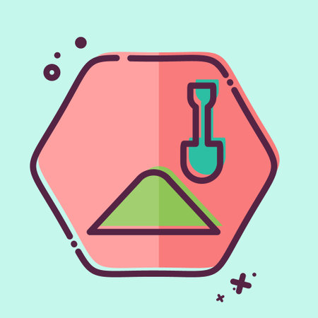 Icon Working. related to Road Sign symbol. MBE style. simple design editable. simple illustrationのイラスト素材