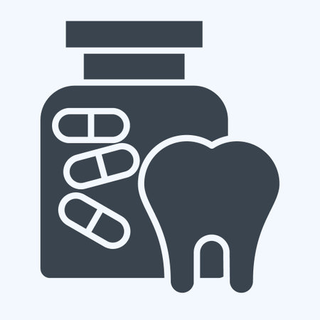 Icon Drug. related to Dentist symbol. glyph style. simple design editable. simple illustrationのイラスト素材
