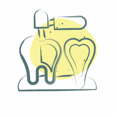 Icon Endodontist. related to Dentist symbol. Color Spot Style. simple design editable. simple illustrationのイラスト素材