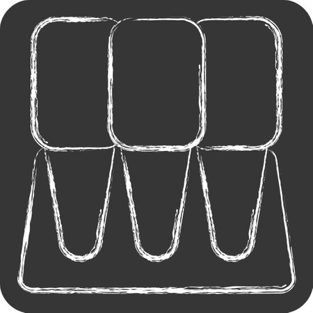 Icon Incisor. related to Dentist symbol. chalk Style. simple design editable. simple illustrationのイラスト素材