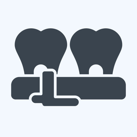 Icon Gingivitis. related to Dentist symbol. glyph style. simple design editable. simple illustrationのイラスト素材