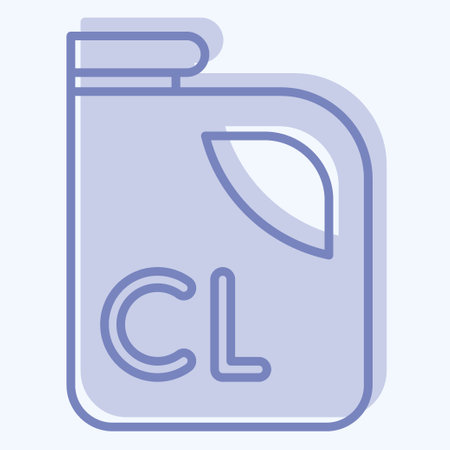 Icon Chlorine. related to Poison symbol. two tone style. simple design editable. simple illustrationのイラスト素材