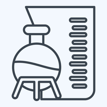 Icon Laboratory. related to Poison symbol. line style. simple design editable. simple illustrationのイラスト素材