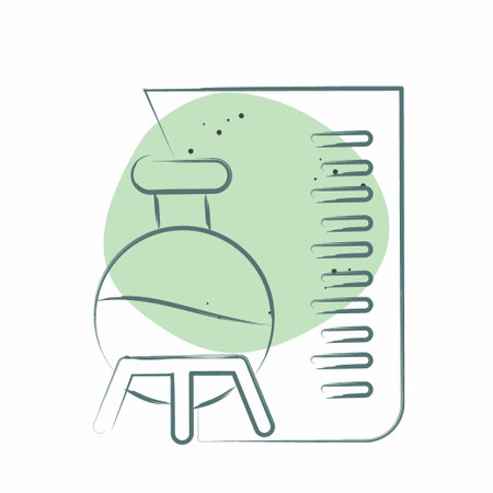 Icon Laboratory. related to Poison symbol. Color Spot Style. simple design editable. simple illustrationのイラスト素材