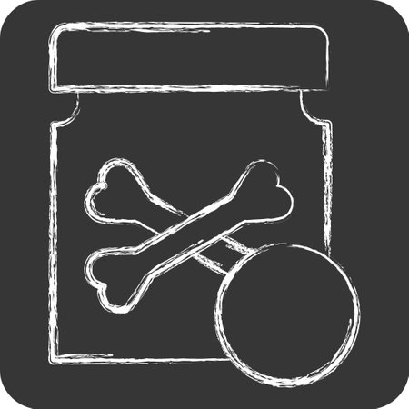 Icon Pills. related to Poison symbol. chalk Style. simple design editable. simple illustrationのイラスト素材