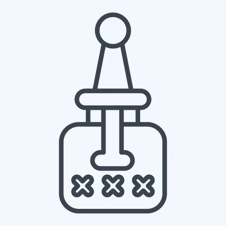 Icon Poison 1. related to Poison symbol. line style. simple design editable. simple illustrationのイラスト素材