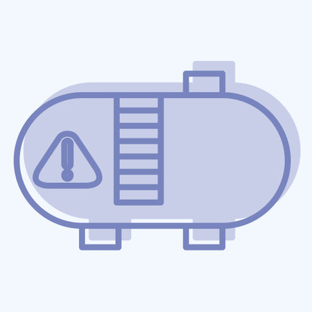 Icon Tank. related to Poison symbol. two tone style. simple design editable. simple illustrationのイラスト素材