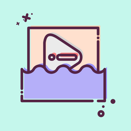 Icon Water. related to Poison symbol. MBE style. simple design editable. simple illustrationのイラスト素材