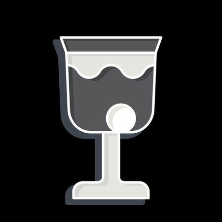 Icon Wine. related to Poison symbol. glossy style. simple design editable. simple illustrationのイラスト素材