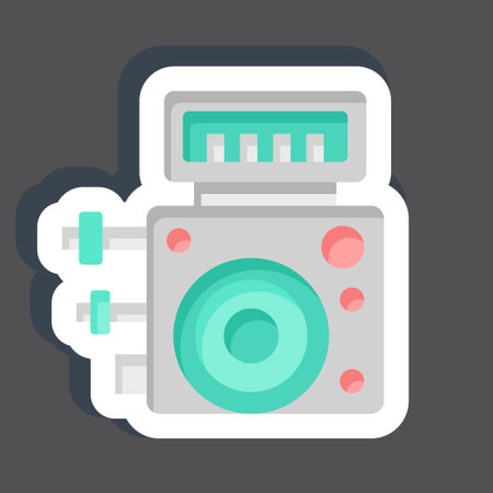 Sticker ABS Control Module. related to Car Maintenance symbol. simple design editable. simple illustrationのイラスト素材