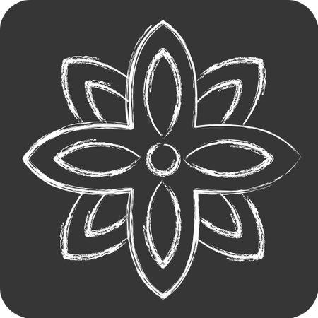 Icon Anise. related to India symbol. chalk Style. simple design editable. simple illustrationのイラスト素材