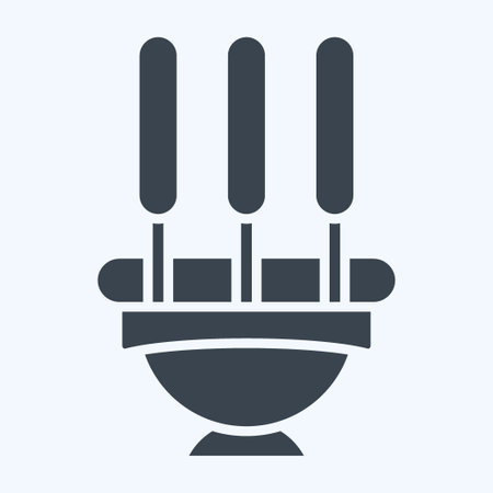 Icon Incense. related to India symbol. glyph style. simple design editable. simple illustrationのイラスト素材