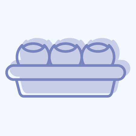Icon Golgappa. related to India symbol. two tone style. simple design editable. simple illustrationのイラスト素材
