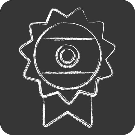 Icon India Award. related to India symbol. chalk Style. simple design editable. simple illustrationのイラスト素材