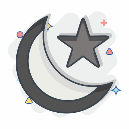 Icon Muslim. related to India symbol. comic style. simple design editable. simple illustrationのイラスト素材