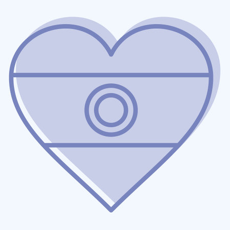 Icon India. related to India symbol. two tone style. simple design editable. simple illustrationのイラスト素材