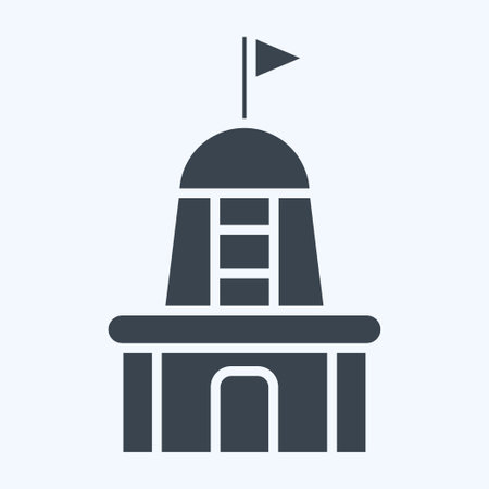 Icon Temple. related to India symbol. glyph style. simple design editable. simple illustration