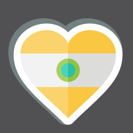 Sticker India. related to India symbol. simple design editable. simple illustrationのイラスト素材