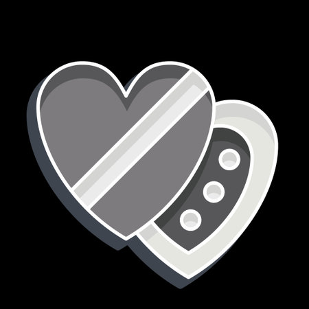 Icon Chocolate. related to Valentine Day symbol. glossy style. simple design editable. simple illustrationのイラスト素材
