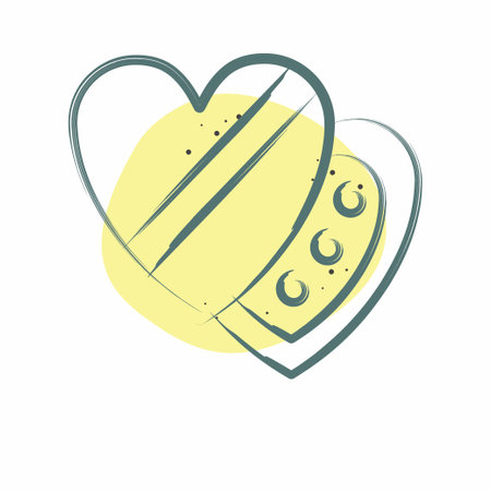 Icon Chocolate. related to Valentine Day symbol. Color Spot Style. simple design editable. simple illustrationのイラスト素材