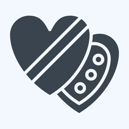 Icon Chocolate. related to Valentine Day symbol. glyph style. simple design editable. simple illustrationのイラスト素材