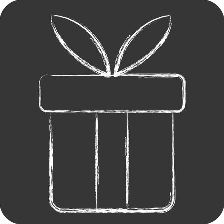 Icon Gift Love. related to Valentine Day symbol. chalk Style. simple design editable. simple illustrationのイラスト素材